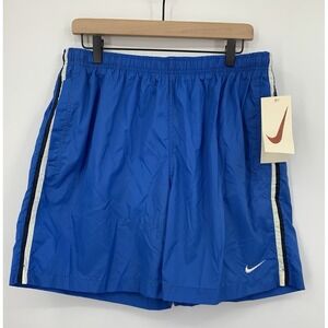Vintage Nike‎ Bathing Suit Mens XL Blue Lined Deadstock NEW